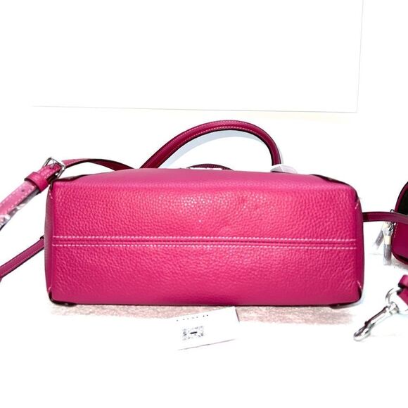 🆕🎁NWT! Coach KACEY Satchel Leather Handbag Bright Violet Msrp:$378.00 - Picture 6 of 12